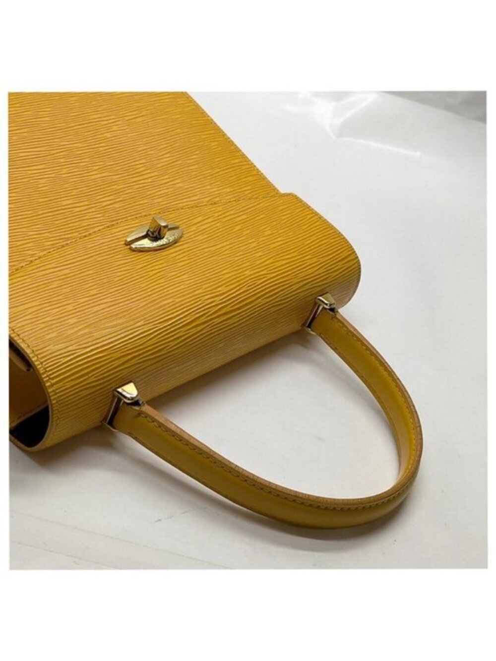 Authentic Louis Vuitton Malesherbes Epi Leather Handbag Yellow - Picture 6 of 16